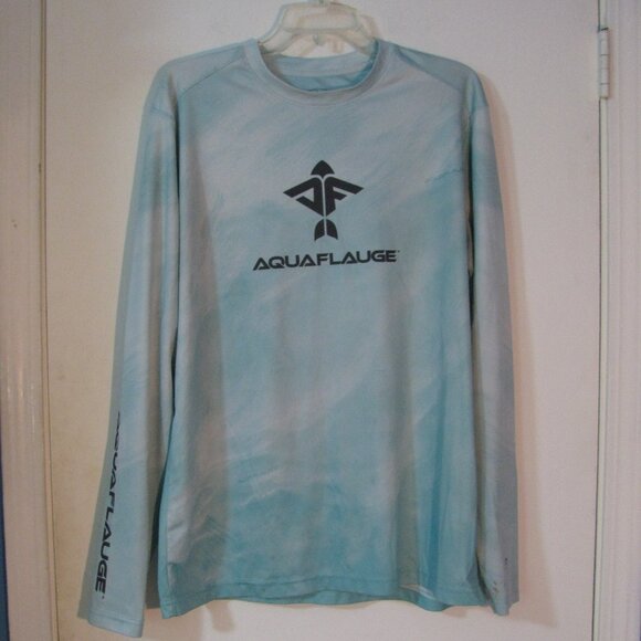 LAST CHANCE-Donate 11/30 2/$15 Aquaflauge T Tshirt Large Blue Tie Dye Inspired - Picture 1 of 5